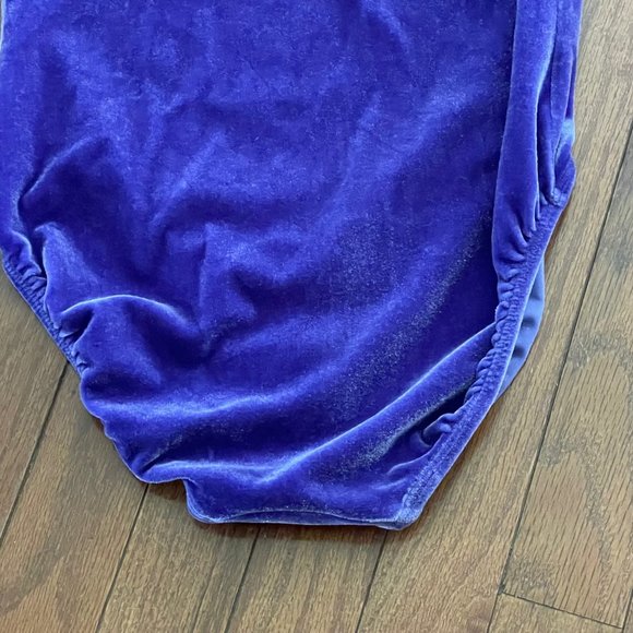 GK Elite Sportswear Purple Velour Gem Front Leotard Size Adult Large - Picture 10 of 11